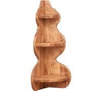 Biscottini Corner Wall Shelf Solid Natural Beech Wood 22x61 cm