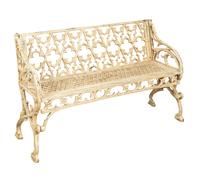 Biscottini Country Cast Iron Bench Divanetto 130x47x79 Shabby Chic Solid
