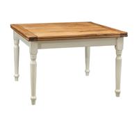 Biscottini Country Expandable Square Wooden Table White 120x120x80