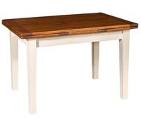 Biscottini Country Extendable Desk Table 140x80 Solid Tulipwood White Walnut