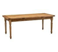 Biscottini Country Extendable Rectangular Solid Wood Table for Kitchen 200