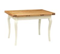 Biscottini Country Extendable Solid Tulipwood Desk Table White 120x80