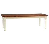 Biscottini Country Extendable Solid Wood Desk Table White Walnut 250x100 Outdoor