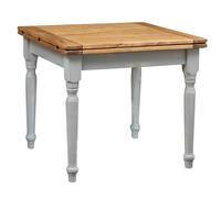 Biscottini Country Extendable Wooden Dining Table Grey Natural 180x90x80