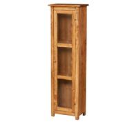 Biscottini Country Pinewood Display Cabinet 40x25x130 Shabby Chic