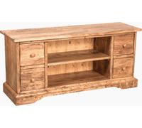 Biscottini Country Shabby Chic Solid Tilio Wood TV Stand 129x40x60