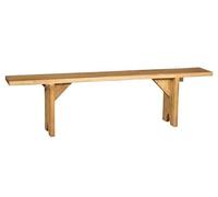 Biscottini Country Solid Beech Wood Bench Natural Entrance Kitchen 180x25x50