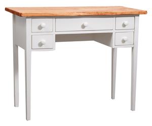 Biscottini Country Solid Beech Wood Writing Desk 100x80x80 White MPN L3876-BNT