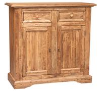 Biscottini Country Solid Tilio Wood Sideboard Cabinet Natural 110x45x103 cm