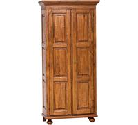 Biscottini Country Solid Walnut Wood Wardrobe 2 Doors Made Italy 100x50x210 cm