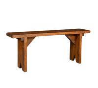 Biscottini Country Solid Wood Bench Walnut 120x25x50 Entry Living Room