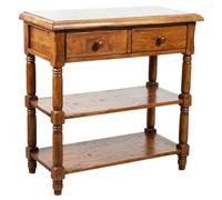 Biscottini Country Solid Wood Coffee Table Walnut 80x38x80 Handmade