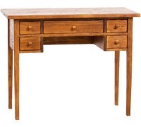 Biscottini Country Solid Wood Desk 100x48x80 cm Walnut Office Home