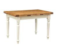 Biscottini Country Solid Wood Extendable Table 120x80 White for Dining