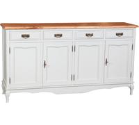 Biscottini Country Solid Wood Sideboard Antique White 170x42x90cm Dining Room