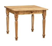 Biscottini Country Solid Wood Square Desk Table 90x90x78 cm 1Pc