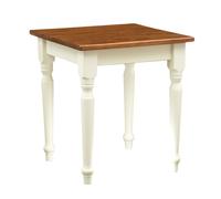 Biscottini Country Solid Wood Square Desk Table White Walnut 70x70