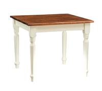 Biscottini Country Square Wood Table White Distressed Noce 90x90x78 cm
