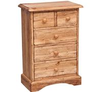 Biscottini Country Wooden Side Table Natural Pine 51x30x74 cm Bedside Table