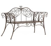 Biscottini Liberty Bench Wrought Iron Bronze 133x49x90 Provençal Style