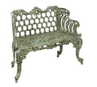 Biscottini Liberty Cast Iron Garden Bench Antique Finish 112x48x89