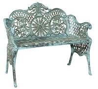 Biscottini Liberty Cast Iron Garden Bench Outdoor Bench 110x55x90