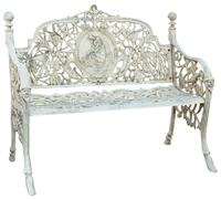 Biscottini Liberty Vintage Garden Cast Iron Bench, Anticato 105x62x90