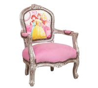 Biscottini Luigi XVI Solid Beech Wood Armchair Silver Leaf 73x51 cm Design