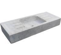 Biscottini Marble Bathroom Sink 102x41x15cm White Garden Basin M0031