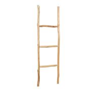 Biscottini Natural Wood Bathroom Towel Ladder 33x110 cm Rustic Staircase