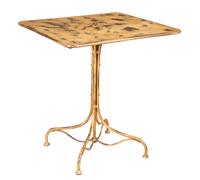 Biscottini Shabby Chic Country Wrought Iron Table 70x70x76 cm