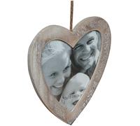Biscottini Shabby Chic Heart Wooden Photo Frame Tabletop 20x19