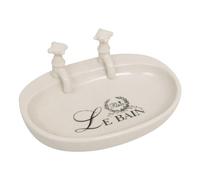 Biscottini Soap Holder, White Porcelain, 14,5X10,5X5,5
