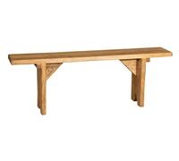 Biscottini Solid Tilia Wood Bench Natural 140x25x50 Country Entry Kitchen Living