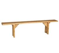 Biscottini Solid Wood Bench Storage Bench Shabby Chic Natural 200x25x50