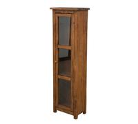 Biscottini Solid Wood Maple Walnut Country Display Cabinet 40x25x130 cm