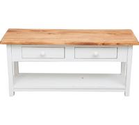 Biscottini Solid Wood TV Console Antique White Country Shabby Chic 110x40x50
