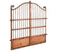 Biscottini Solid Wrought Iron Garden Gate Antique Finish 115x115