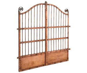 Biscottini Solid Wrought Iron Garden Gate Antique Finish 115x115