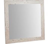 Biscottini Square Solid Tilio Wood Mirror 100x100 Wall Shabby Chic Cream