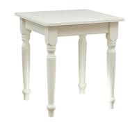 Biscottini Square Table Antique White 70x70 cm Wood Dining Kitchen