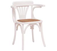 Biscottini Thonet Style Wooden Chair 45x42x77cm Vintage Armrests Living Room