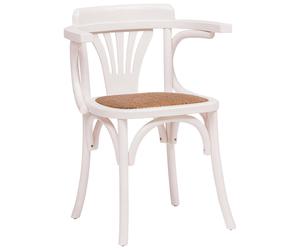 Biscottini Thonet Style Wooden Chair 45x42x77cm Vintage Armrests Living Room