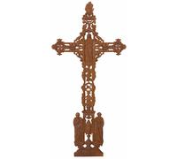 Biscottini Vintage Antique Cast Iron Rust Garden Cross 85x175 cm