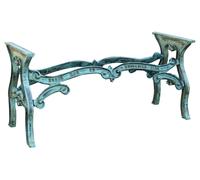 Biscottini Vintage Distressed Cast Iron Table 148x57x71 Bar Restaurant