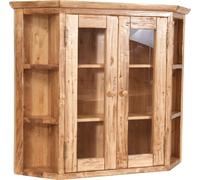 Biscottini Wall-Mounted Solid Natural Wood Cabinet 86x21x75 cm