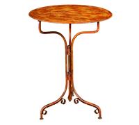 Biscottini Wrought Iron Desk Table Red Design Interiors Sturdy 77x60x60