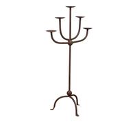Biscottini Wrought Iron Floor Candelabra Rust Finish 54x30x100 cm