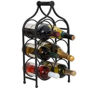 Biscottini Wrought Iron Wine Rack Cantinetta 24x14x46 Antique Finish