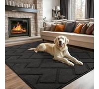 Biscpro Door Mat, 119x180 cm DoorMat Indoor Washable, Doormat Indoor Dirt Trapper Non-slip,Absorbent Inside Entrance Rug Mat for Entryway,Patio,Garden,Laundry Room,Pets - Dark Gray